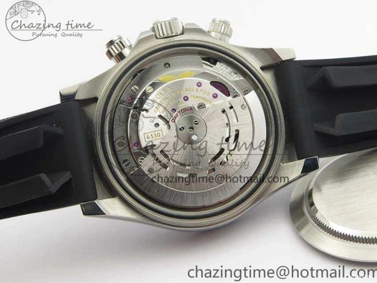 MiroTime 0316 SmartChoice Daytona 116519LN JH Best Edition Black Dial Crystal Markers On Rubber Strap A4130 (Free XS Rubber Strap) 3558